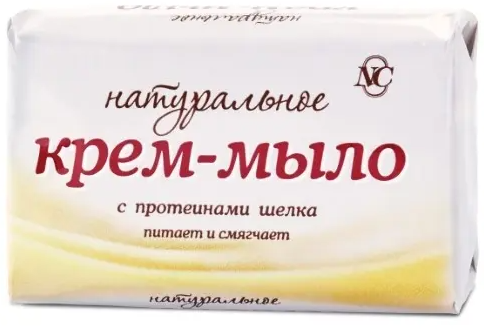 Невская косметика крем-мыло туалетное натуральное, с протеинами шелка, 90 г, 1 шт.