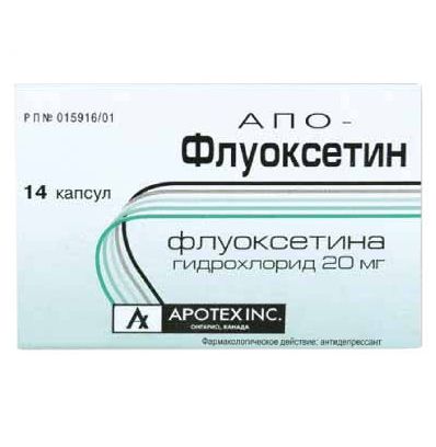 Апо-Флуоксетин, 20 мг, капсулы, 14 шт.