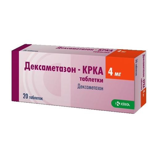 Дексаметазон, 4 мг, таблетки, 20 шт.