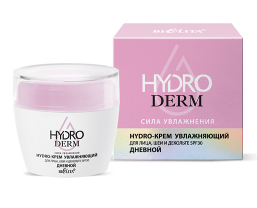 Belita HydroDERM Hydro-крем увлажняющий для лица, шеи и декольте, spf 30, дневной, 50 мл, 1 шт.