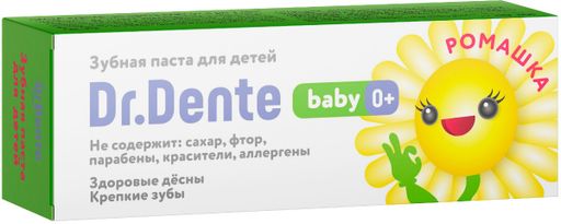 Dr. Dente Зубная паста детская 0+ ромашка, паста зубная, 50 мл, 1 шт.