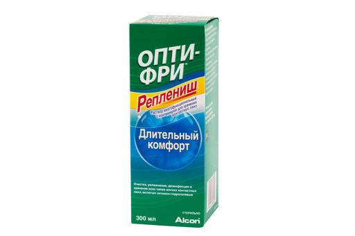 Опти-Фри Реплениш, раствор для обработки и хранения мягких контактных линз, 300 мл, 1 шт. цена