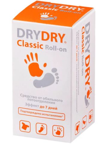 Dry Dry Classic Roll-on средство от обильного потовыделения, део-ролик, 35 мл, 1 шт. цена