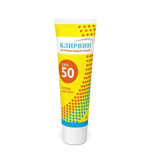 Клирвин солнцезащитный крем SPF50, крем для тела, 60 г, 1 шт. цена