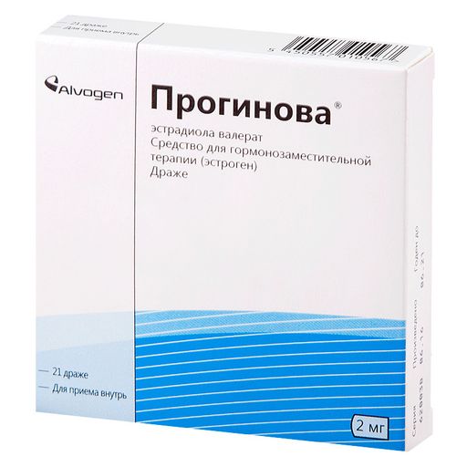 Прогинова, 2 мг, драже, 21 шт. цена