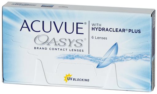 Acuvue Oasys Линзы контактные Двухнедельные, BC=8,4 d=14,0, D(-3.00), стерильно, 6 шт. цена