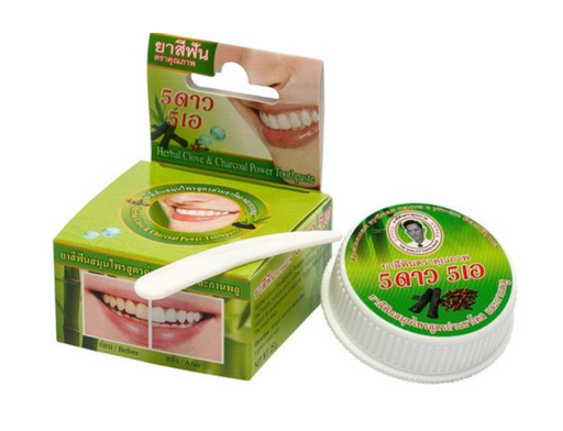 5 star cosmetic паста зубная отбеливающая травяная, для детей с 14 лет и взрослых, паста, с углем бамбука, 25 г, 1 шт.
