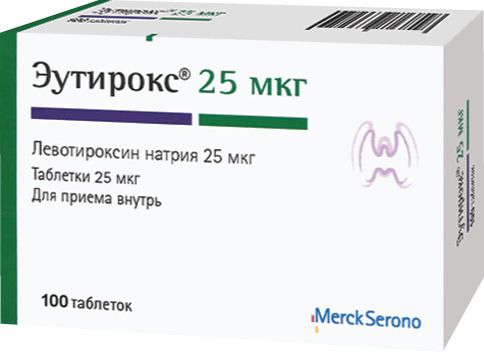 Эутирокс, 25 мкг, таблетки, 100 шт. цена