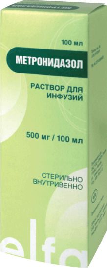 Метронидазол, 5 мг/мл, раствор для инфузий, 100 мл, 1 шт. цена
