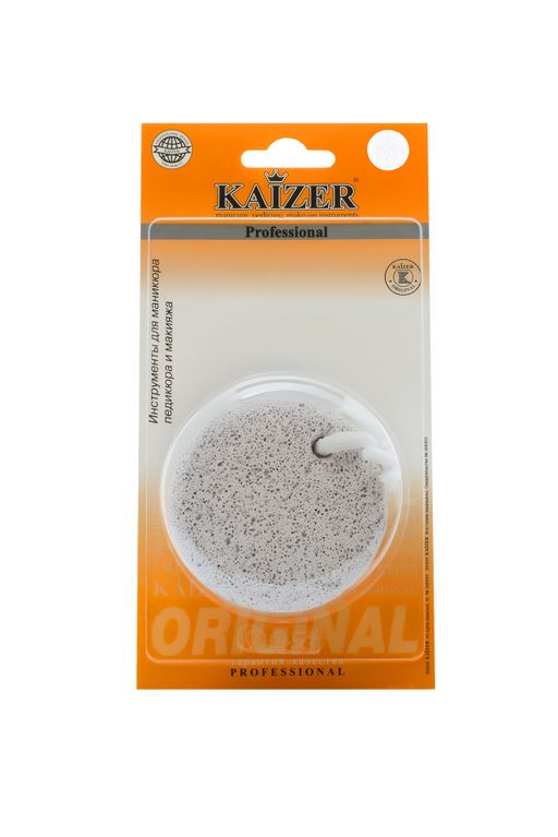 Kaizer Пемза для педикюра из натурального камня круглая с верёвкой, пемза, 1 шт.