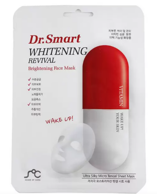 Dr.Smart Whitening Revival Тканевая маска для лица, маска, от пигментации с витаминным комплексом, 1 шт.