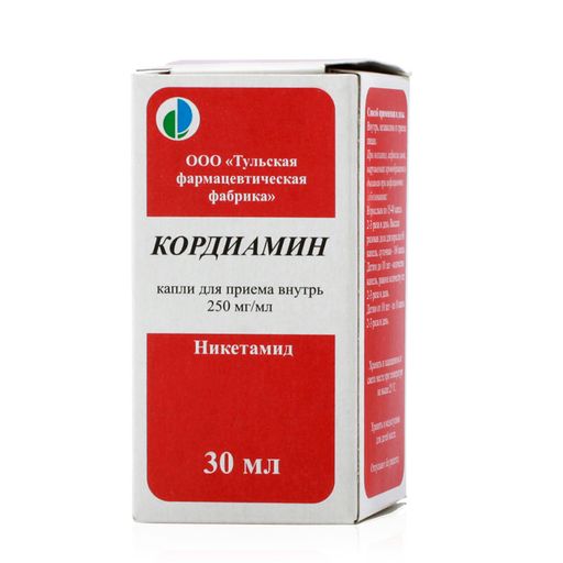 Кордиамин, 250 мг/мл, капли для приема внутрь, 30 мл, 1 шт. цена