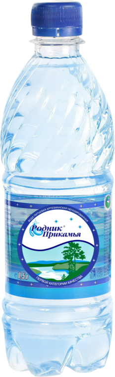 Вода Родник Прикамья питьевая, негазированная, в пластиковой бутылке, 0.5 л, 1 шт. цена