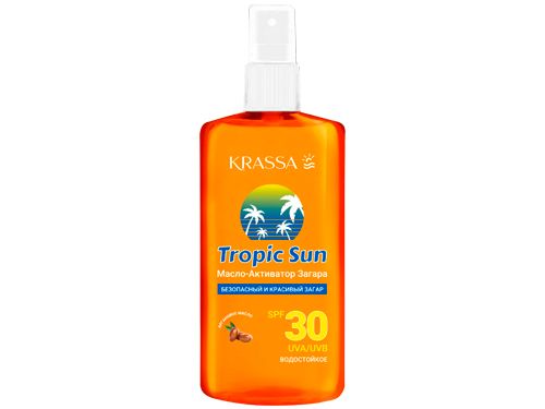 Krassa Tropic Sun Масло активатор загара, спрей, SPF30, 150 мл, 1 шт.