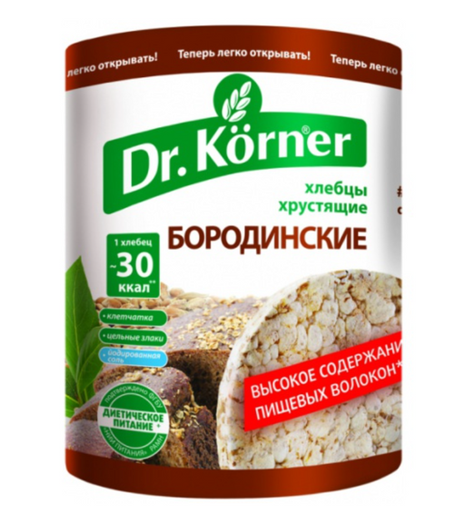 Доктор Кернер Хлебцы бородинские, хлебцы, 100 г, 1 шт.