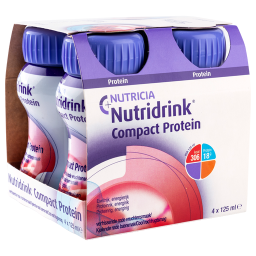 Nutridrink compact protein, жидкость для приема внутрь, охлаждающий фруктово-ягодный вкус, 125 мл, 4 шт. цена
