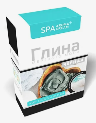 Spa Aroma Dream глина Мертвого моря черная, глина косметическая, для лица и тела, 100 г, 1 шт.