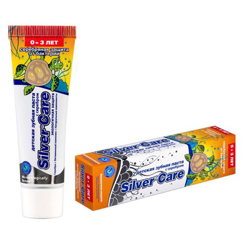 Silver Care детская зубная паста с серебром от 0 до 3 лет, паста зубная, 30 мл, 1 шт.