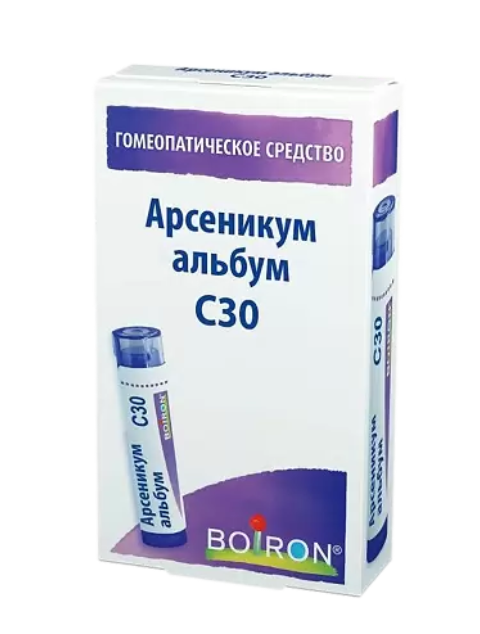Арсеникум альбум С30, гранулы гомеопатические, 4 г, 1 шт.