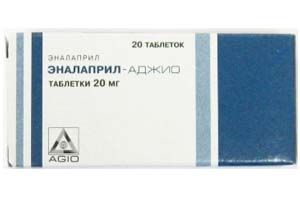 Эналаприл-Аджио, 20 мг, таблетки, 20 шт.