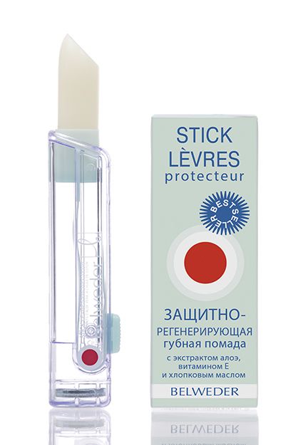 Belweder Помада губная защитно-регенерирующая, с алоэ, 4 г, 1 шт. цена