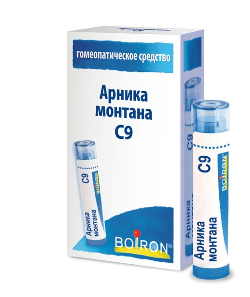 Арника монтана С9, гранулы гомеопатические, 4 г, 1 шт.