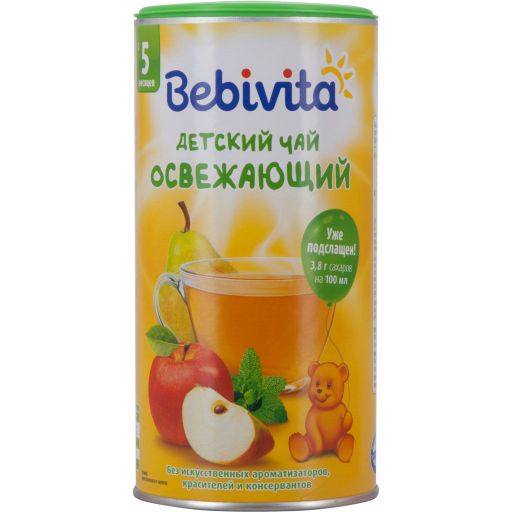 Bebivita Чай гранулированный, для детей с 5 месяцев, освежающий, 200 г, 1 шт. цена